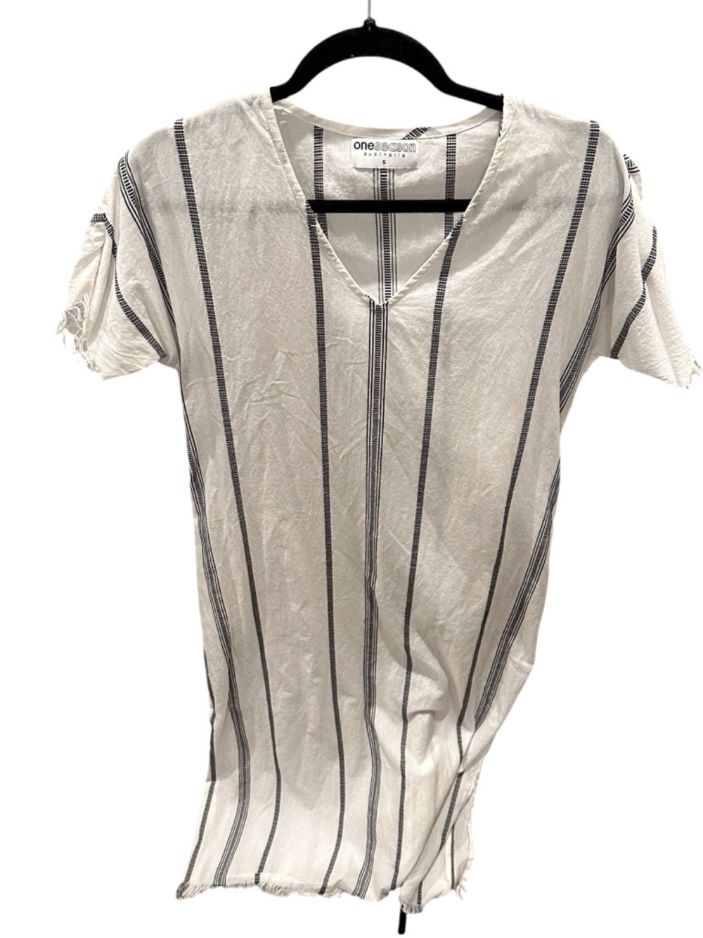 One Season Australia Cream Stripe Maxi Dress